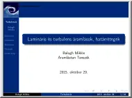 Balogh Miklós - Lamináris és turbulens áramlások, határrétegek