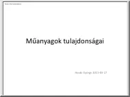 Horák György - Műanyagok