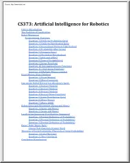 Artificial Intelligence for Robotics