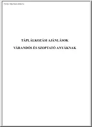 Táplálkozási ajánlások várandós