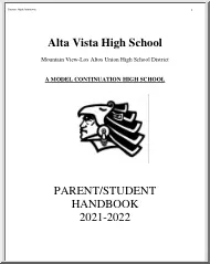 Alta Vista High School, Parent and Student Handbook