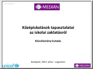Középiskolások tapasztalatai az