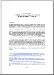 Dr. Kovács Gyula - Dr. Mátyás Szabolcs, Magyar kriminalisták arcképcsarnoka I., Recenzió