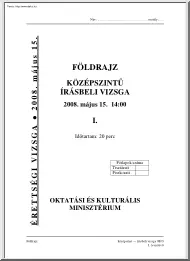 Földrajz középszintű írásbeli
