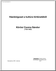 Homoki János - Körösi Csoma Sándor