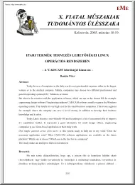 Bankós Péter - Ipari termék tervezés lehetőségei Linux operációs rendszeren