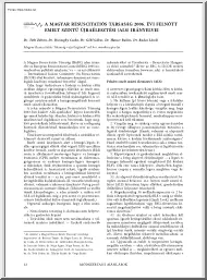 A Magyar Resuscitatiós Társaság 2006. évi felnőtt emelt szintű újraélesztési (ALS) irányelvei