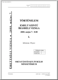 Történelem emelt szintű írásbeli