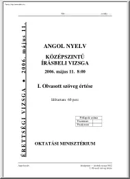 Angol középszintű írásbeli