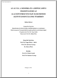 Bódizs Róbert - Az alvás, a memória és a hippocampus összefüggései az alacsonyfrekvenciájú elektromos aktivitásmintázatok tükrében