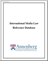 International Media Law Reference Database