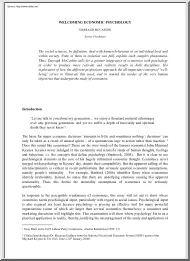 Darragh Mccashin - Welcoming Economic Psychology