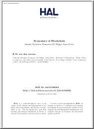 Davidson-Filippi-Potts - Economics of Blockchain
