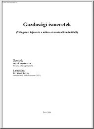 Máté Domicián - Gazdasági