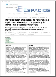 Development strategies for increasing agricultural teacher competency in rural Thai secondary schools