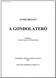 Annie Besant - A gondolaterő