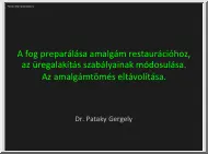 Dr. Pataky Gergely - A fog