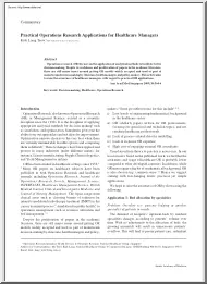 Kiok Liang Teow - Practical Operations Research Applications for Healthcare Managers