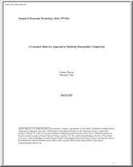 Davies-Cline - A Consumer Behavior Approach to Modeling Monopolistic Competition