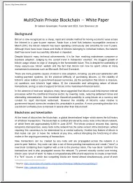 Dr Gideon Greenspan - MultiChain Private Blockchain, White Paper