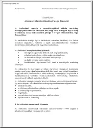 Dankó László - A termelővállalati értékesítés stratégia dimenziói