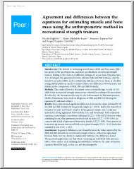 Agreement and differences between the equations for estimating muscle and bone mass using the anthropometric method in recreational strength trainees