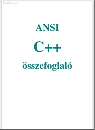 ANSI C++ összefoglaló