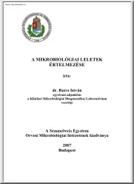 Dr. Barcs István - A mikrobiológiai