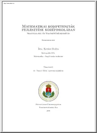 Kovács Ibolya - Matematikai