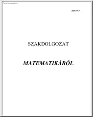 Szakdolgozat matematikából