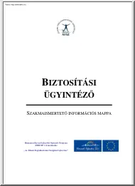 Biztosítási ügyintéző, szakmaismertető információs mappa
