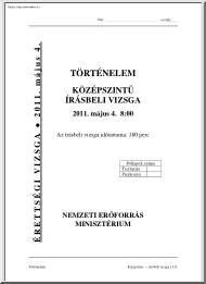 Történelem középszintű írásbeli