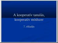 A kooperatív tanulás, kooperatív módszer