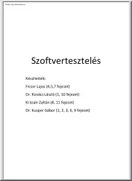 Ficsor-Kovács - Szoftvertesztelés