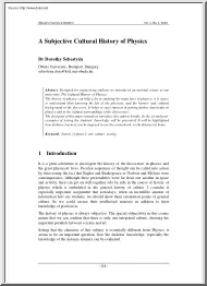 Dr Dorothy Sebestyén - A Subjective Cultural History of Physics