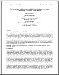Christian-Kumar - The Perspectives and Experiences of High School Students towards the Environment, The Case of North Alabama