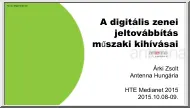 Árki Zsolt - A digitális zenei jeltovábbítás műszaki kihívásai