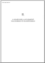 A személyiség a különböző vallásokban és filozófiákban