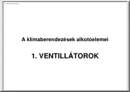 A klímaberendezések alkotóelemei - Ventilátorok