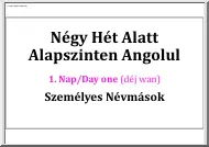 Négy hét alatt alapszinten angolul