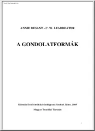 Besant-Leadbeater - A gondolatformák