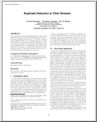 Ahmed-Divyakant-Amr - Duplicate detection in click streams