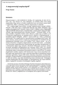 Ferge Zsuzsa - A magyarországi