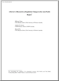 Chang-Jackson-Wee - A Review of Research on Regulation Changes in the Asia-Pacific Region