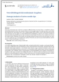 Asztalos-Leveles - Tetoválótűhegyek károsodásának vizsgálata