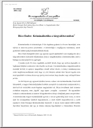 Bócz Endre - Kriminalisztika a tárgyalóteremben