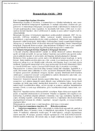 Reumatológia tételek, 2006