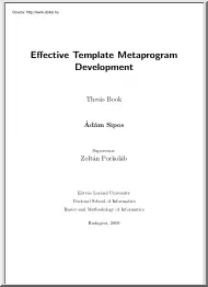 Ádám Sipos - Effective template metaprogram development