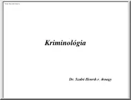 Dr. Szabó Henrik - Kriminológia