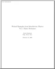 David Murdock - Worked Examples from Introductory Physics, Basic Mechanics